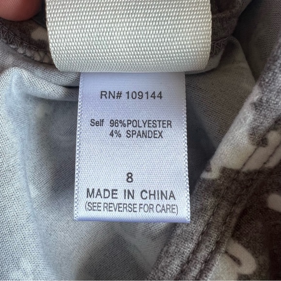 Lily Bleu Sz 8 Girl’s Unicorn 3/4 Ruched Sleeves Gray - Picture 9 of 9